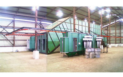 conveyorised powder coating plant