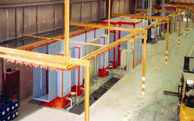 complete auto conveyorised powder coating plant